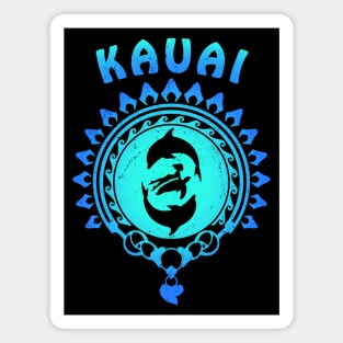 Kauai Dolphins Turtle and Freediver Magnet